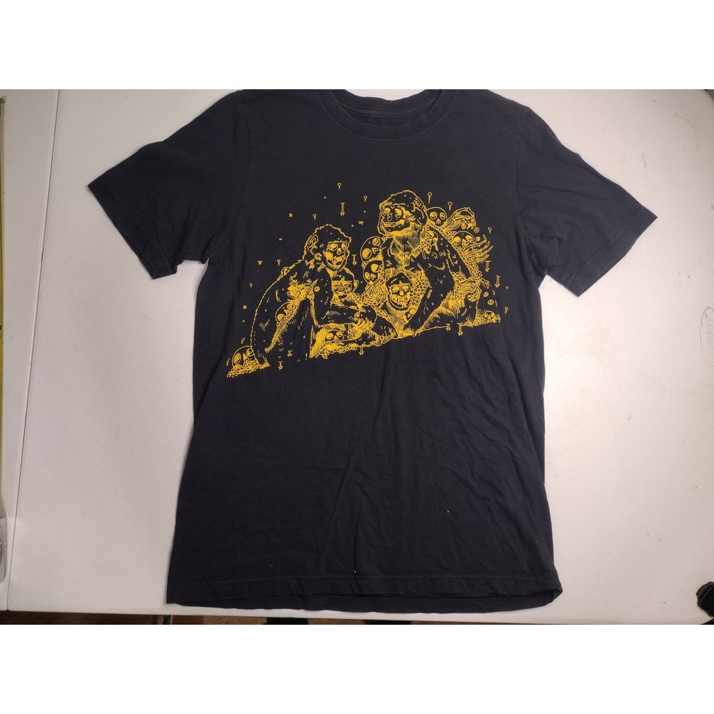 Nike 6.0 Mens Graphic T-Shirt Black Yellow Monkey‎ Skull Art Skate Tee Size M